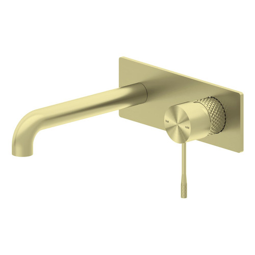 Opal Wall Bath or Basin Mixer (with Back Plate) 5Star Brushed Gold Lead Free [332480]