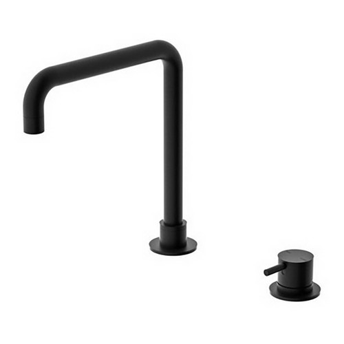 Mecca Hob Basin Mixer (Separate Square Spout) 6Star Matte Black Lead Free [332476]