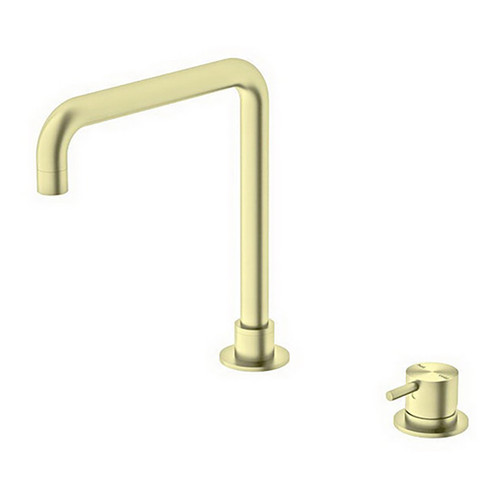 Mecca Hob Basin Mixer (Separate Square Spout) 6Star Brushed Gold Lead Free [332473]