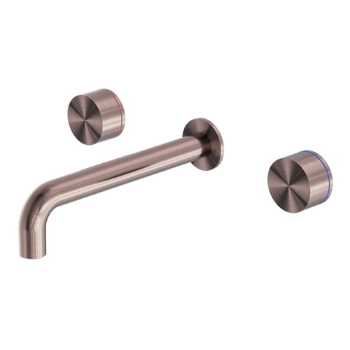 Kara Wall Basin Set 215mm Brushed Bronze Lead Free [332467]