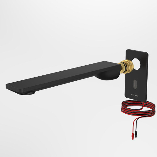 Urbane II Sensor 220mm Wall Outlet Trim Kit Matte Black Lead Free [301565]