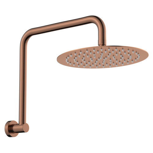 Kaya Gooseneck Shower Arm Set Brushed Copper [301645]