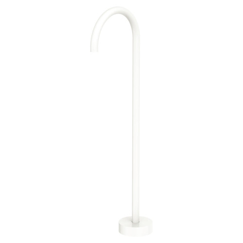 Kaya Gooseneck Floor Mounted Bath Outlet Matte White [301675]