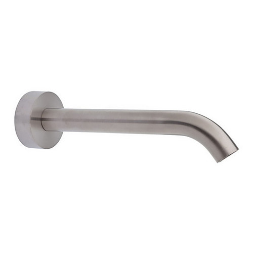 Kaya Wall Push Fit Basin/Bath Spout PVD Brushed Nickel 180mm Outlet Lead Free [321734]