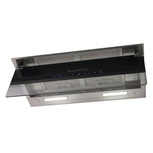 90cm Hybrid Concealed Swing-Out Rangehood Stainless Steel and Black [332596]