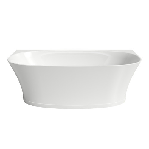 Riviere 1700mm Back-to-Wall Bath with Overflow Gloss White [334307]