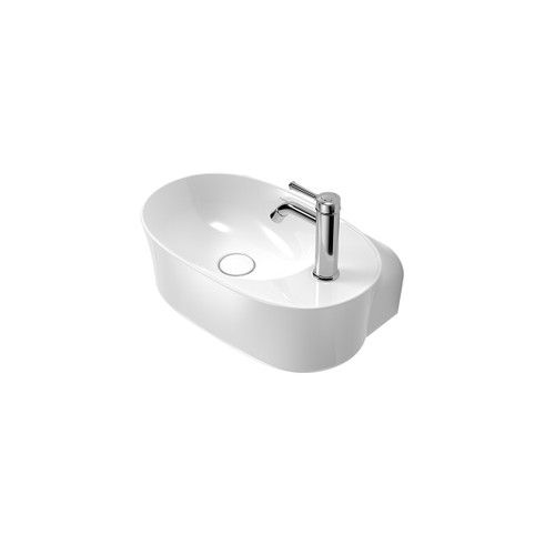 Riviere Hand Wall Basin White 1 Tap Hole [334317]