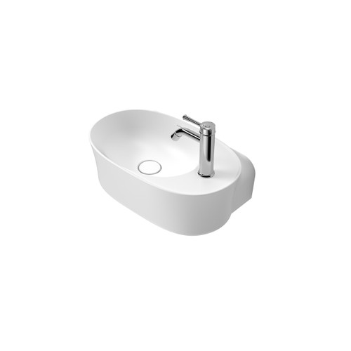 Riviere Hand Wall Basin Matte White 1 Tap Hole [334325]