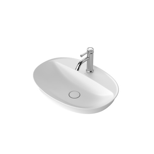 Riviere Inset Basin Matte White 1 Tap Hole [334333]