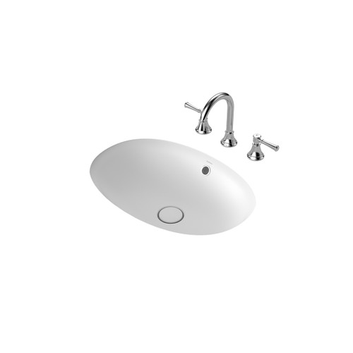 Riviere Above Counter Basin White with Overflow 0 Tap Holes [334265]