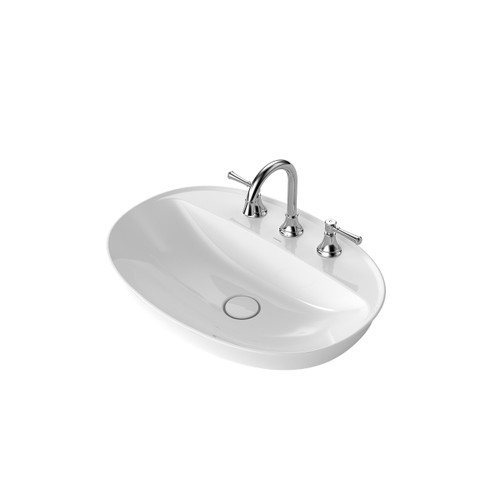 Riviere Inset Basin White 3 Tap Holes [334271]