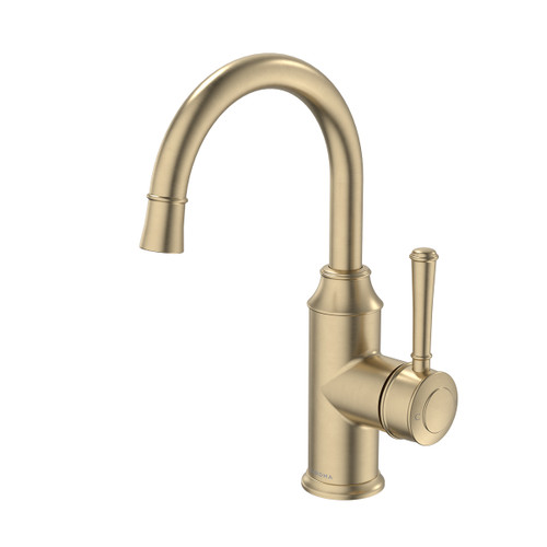 Riviere Gooseneck Basin Mixer Brushed Brass [334392]