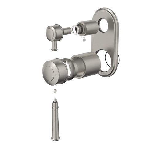 Riviere Bath or Shower Mixer with Diverter Trim Kit Brushed Nickel [334366]