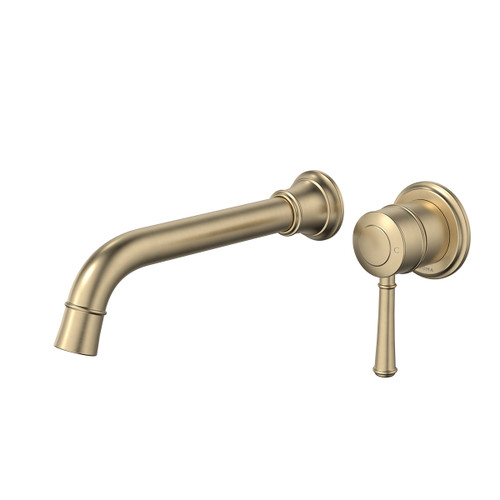 Riviere Wall Basin or Bath Mixer 210mm Brushed Brass [334336]
