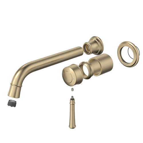 Riviere Wall Basin or Bath Mixer 210mm Trim Kit Brushed Brass [334344]