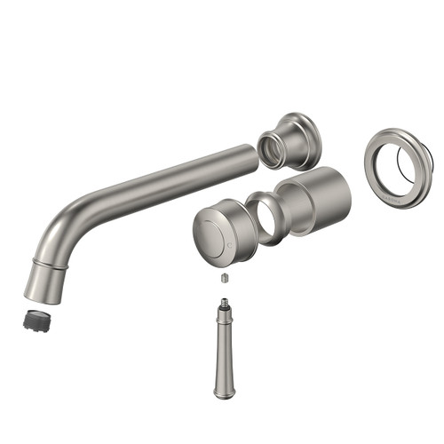 Riviere Wall Basin or Bath Mixer 210mm Trim Kit Brushed Nickel [334346]