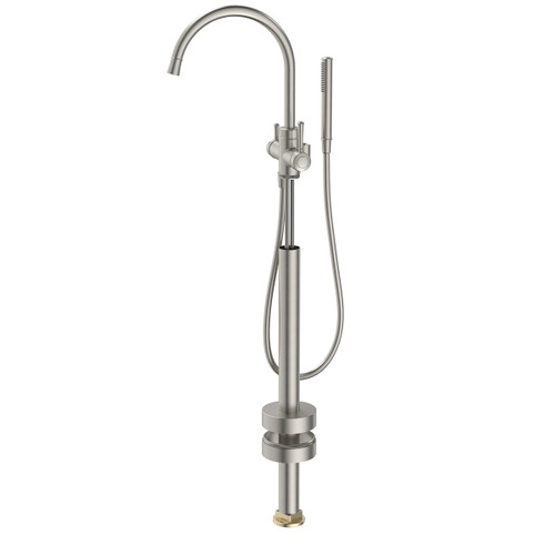 Riviere Freestanding Bath Filler with Handshower Trim Kit Brushed Nickel [334316]