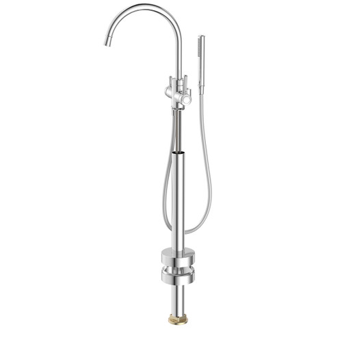 Riviere Freestanding Bath Filler with Handshower Trim Kit Chrome [334326]