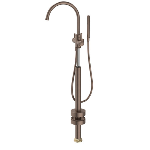 Riviere Freestanding Bath Filler with Handshower Trim Kit Brushed Bronze [334282]