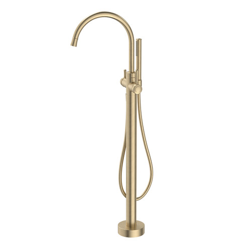 Riviere Freestanding Bath Filler with Handshower Brushed Brass [334284]