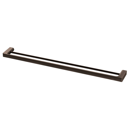 Gloss Double Towel Rail 800mm Brushed Bronze [334454]
