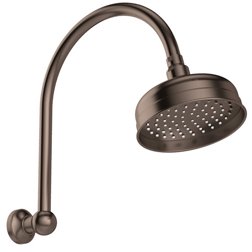 Cromford High-Rise Shower Arm & Rose Brushed Bronze [337269]