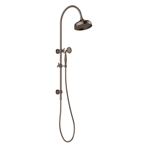 Cromford Twin Shower 210mm Rose Brushed Bronze [337265]