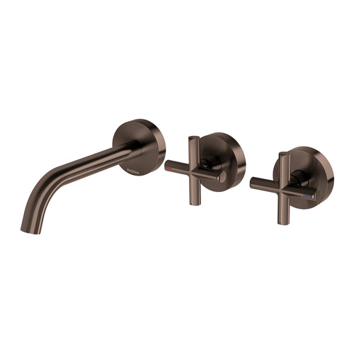 Vivid Slimline Plus Wall Basin or Bath Hostess Set 180mm Outlet Brushed Bronze [337279]