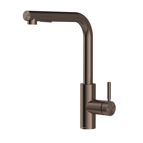 Vivid Mkii Pull-Out Sink Mixer 230mm L Shaped Brushed Bronze [337253]