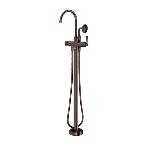 Cromford Floor Mounted Bath Mixer with Hand Shower Brushed Bronze [337258]