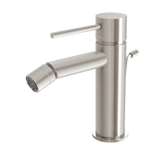 Vivid Slimline Bidet Mixer with Pop-Up Brushed Nickel [270048]