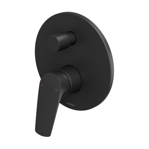 Ivy MKII Shower or Bath Diverter Mixer Trim Kit (Only) Matte Black [278744]
