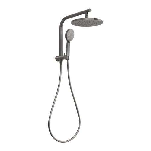 Vivid Slimline Compact Twin Shower Brushed Carbon [278844]
