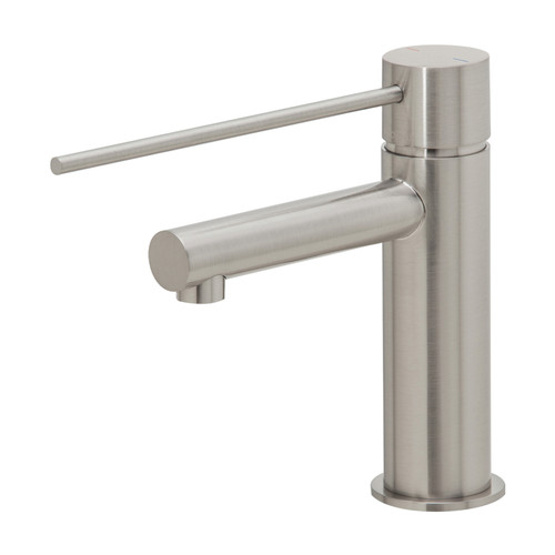 Vivid Slimline Basin Mixer with Extended Lever  Brushed Nickel [278752]