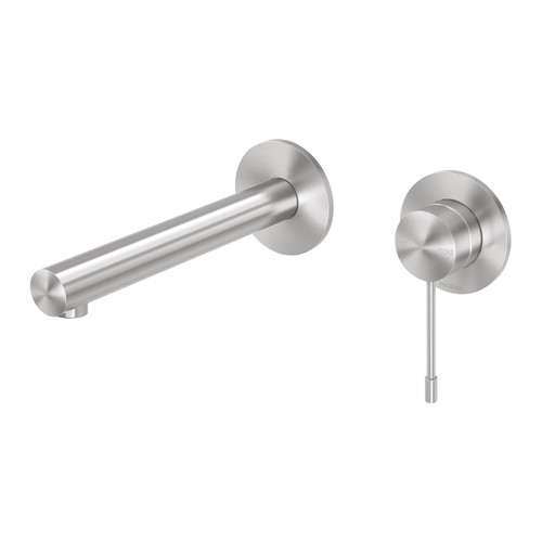 Vivid Slimline Wall Basin or Bath Mixer Set 180mm 316 Stainless Steel [278723]