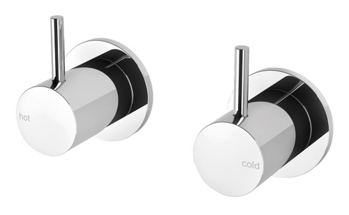 Vivid Slimline Wall Top Assemblies Chrome (Pair) Lead Free [302461]