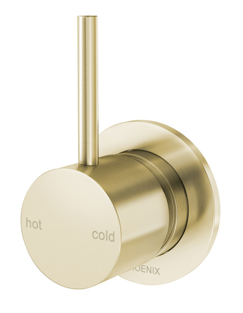 Vivid Slimline Bath or Shower Mixer (Handle Up) Brushed Gold Lead Free [311754]