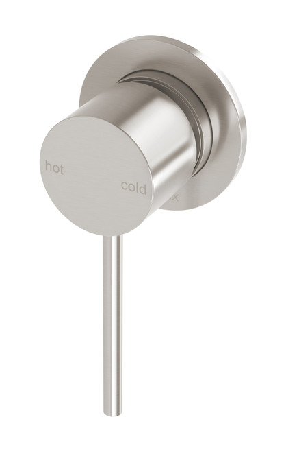 Vivid Slimline SwitchMix Wall Bath or Shower Mixer (60mm Backplate) Fit-Off Kit Brushed Nickel Lead Free [313210]