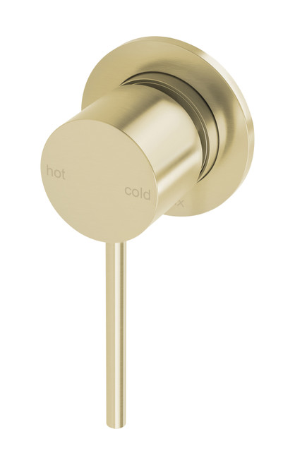 Vivid Slimline SwitchMix Shower Wall Mixer 60mm Backplate Brushed Gold Lead Free [313611]