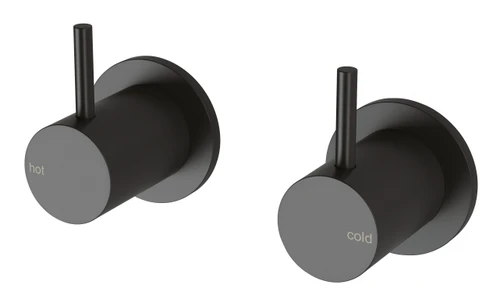 Vivid Slimline Wall Top Assemblies Pair Matte Black Lead Free [315717]