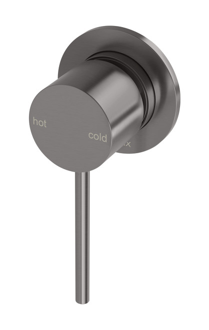 Vivid Slimline SwitchMix Wall Bath or Shower Mixer (60mm Backplate) Fit-Off Kit Brushed Carbon Lead Free [315718]
