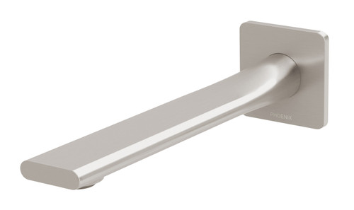 Teel Wall Bath Spout 200mm Brushed Nickel Lead Free [317100]