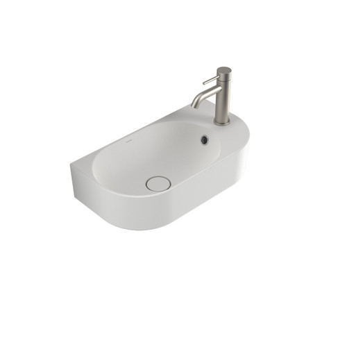 Liano II Hand Wall Basin (1 Tap Hole) – Matte White (with Overflow) [310767]