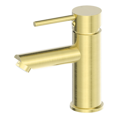 Dolce Basin Mixer Straight Spout Brushed Gold Lead Free [330163]