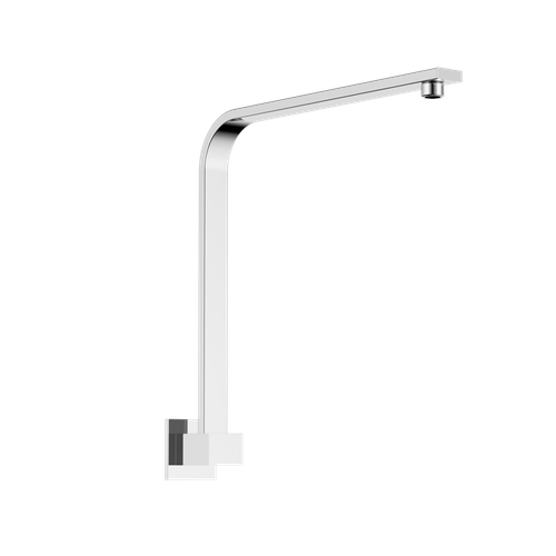 Wall-Mount Shower Arm Right Angle with Square Rail 350mm Chrome [330657]