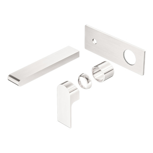 Bianca Wall Basin or Bath Mixer Set 187mm (Trim Kit Only) Brushed Nickel [289839]