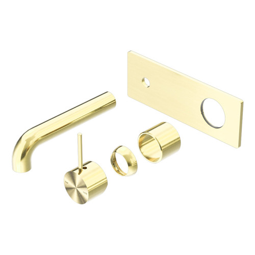Mecca Wall Basin or Bath Mixer Set Handle Up 160mm (Trim Kit Only) Brushed Gold [289965]