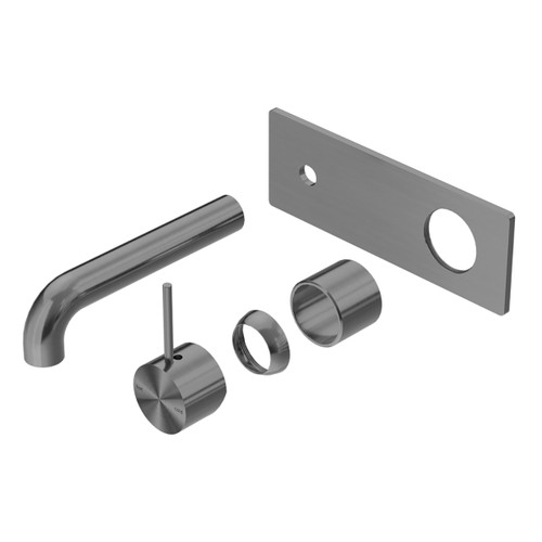 Mecca Wall Basin or Bath Mixer Set Handle Up 160mm (Trim Kit Only) Gunmetal [289962]