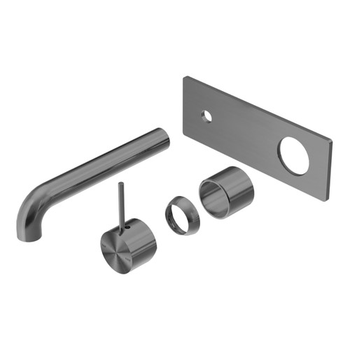 Mecca Wall Basin or Bath Mixer Set Handle Up 185mm (Trim Kit Only) Gunmetal [290046]