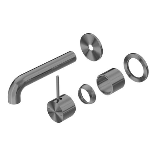 Mecca Wall Basin or Bath Mixer Set Separete Back Plate Handle Up 160mm (Trim Kit Only) Gunmetal [290086]